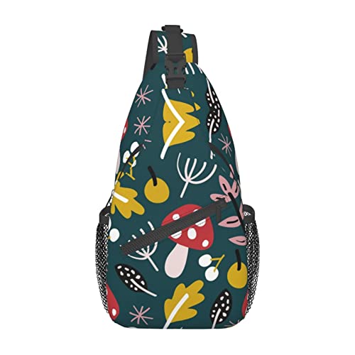 Cartoon Leaf Mushroom Red