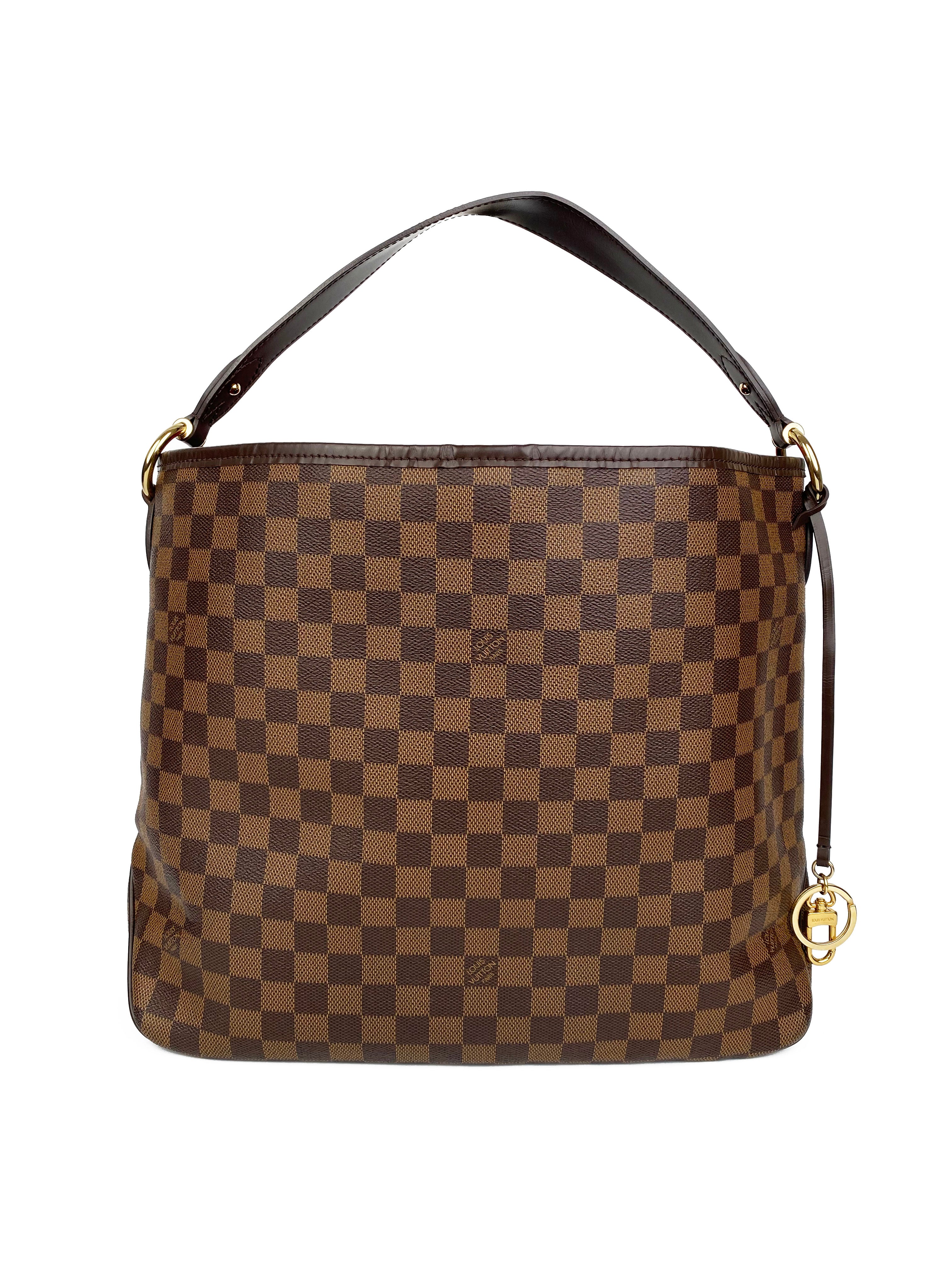 Authentic Louis Vuitton Damier Ebene Delightful MM Shoulder Bag - Luxury Leather Handbag for Women | Perfect for Work, Travel & Everyday Use
