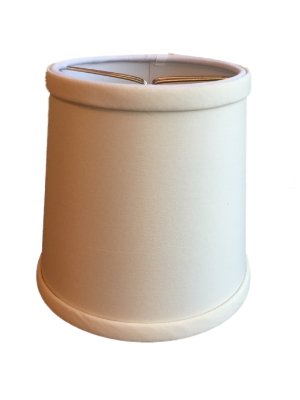 5 Inch Tapered Drum Clip On Chandelier Lampshade - Eggshell Silk Fabric Shade for Vintage & Modern Lighting - Perfect for Bedroom, Dining Room, and Living Room Decor
