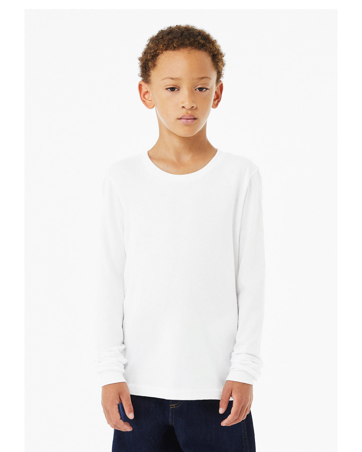 Bella + Canvas 3501YCV Youth Heather CVC Long Sleeve T-Shirt - Soft Cotton Blend Tee for Kids, Comfortable & Durable - Perfect for School, Playdates & Everyday Wear