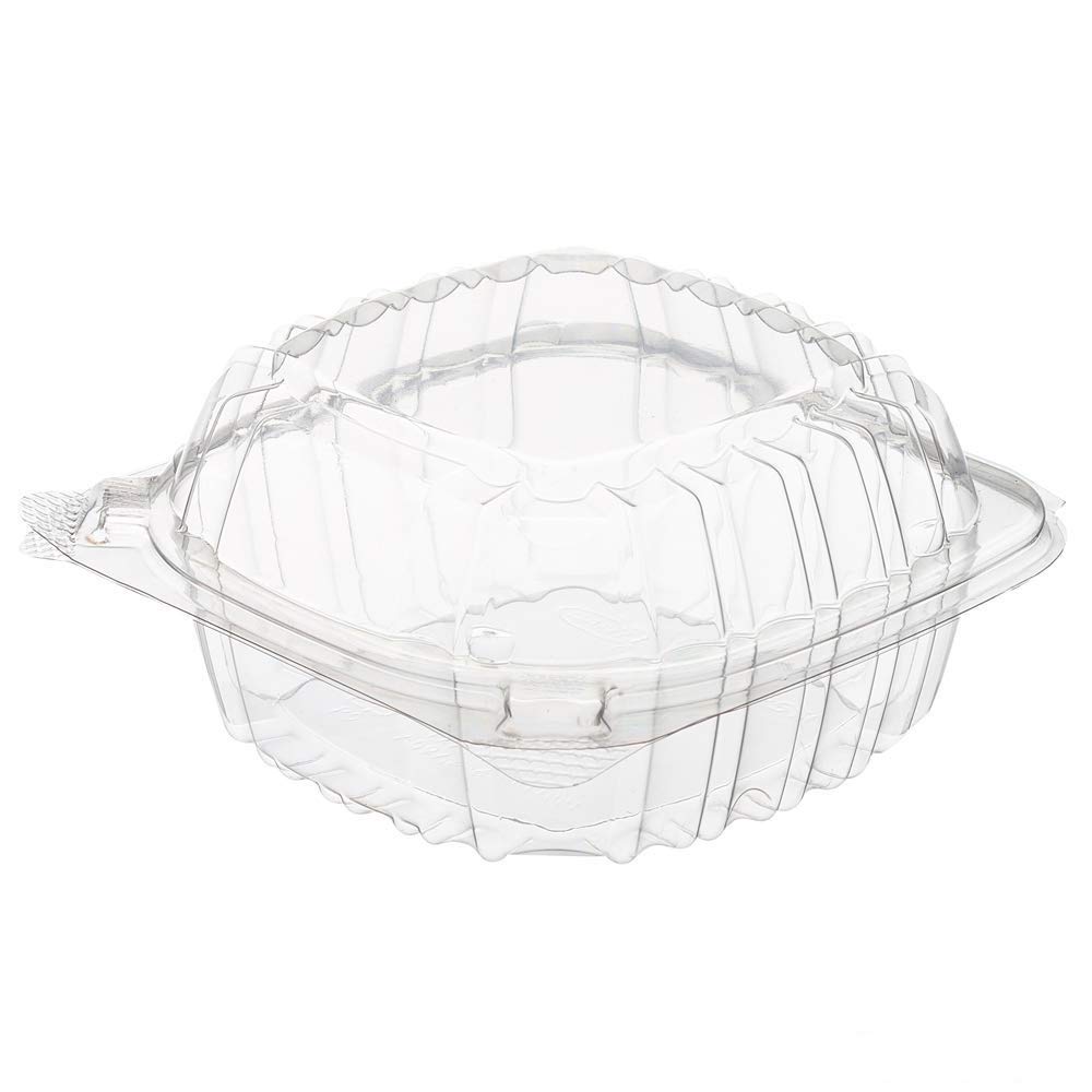 500-Pack 6x6x3 Clear Plastic Food Containers with Hinged Lids - Reusable Clamshell Containers for Meal Prep, Takeout, Salad & Dessert | Perfect for Restaurants, Catering & Home Storage