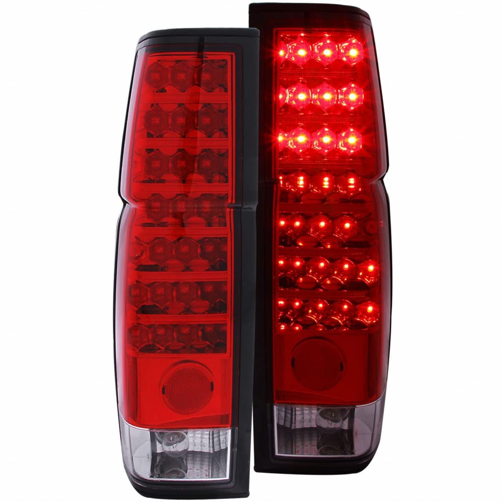 ANZO LED Tail Lights for 1995-1997 Nissan Pickup - Red/Clear (Part #311034) | Durable & Bright Replacement for Improved Night Visibility