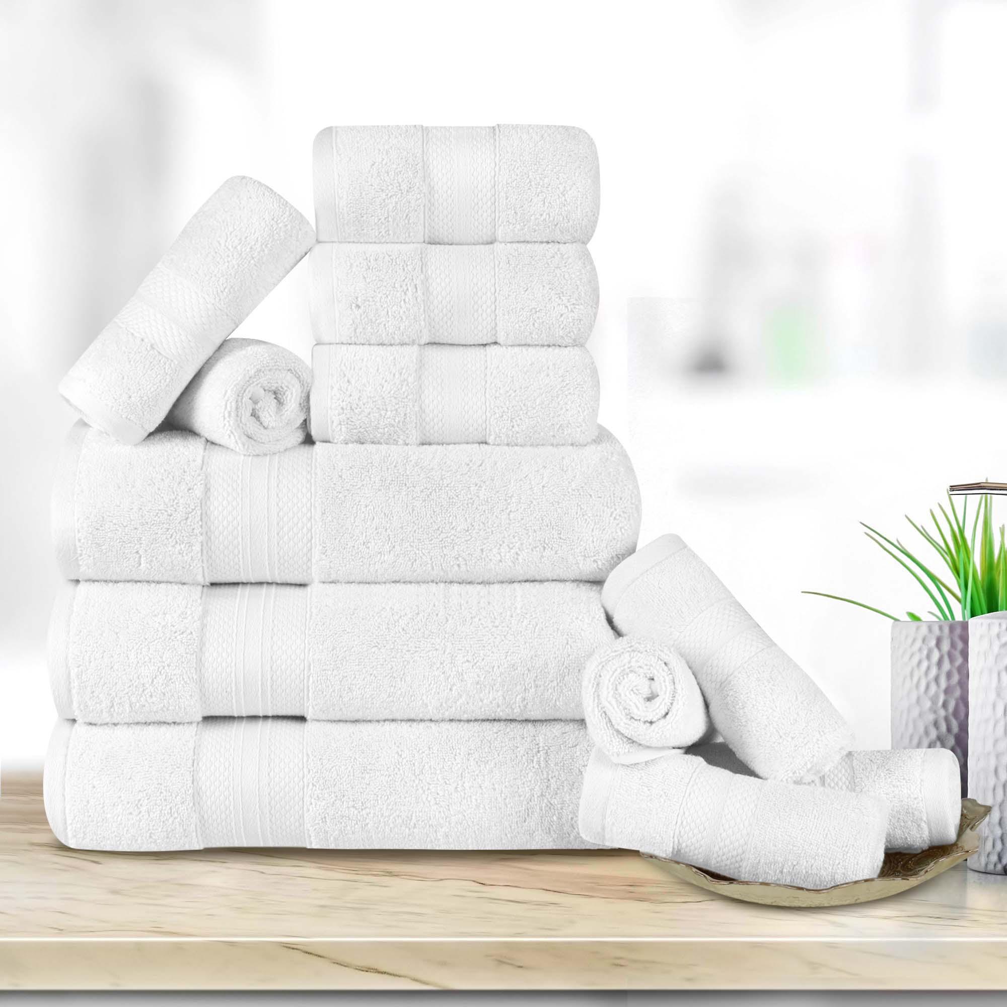 Premium 12-Piece Ultra Plush Turkish Cotton Towel Set - Highly Absorbent, Soft & Quick-Drying Bath Towels for Spa, Gym & Luxury Home Use