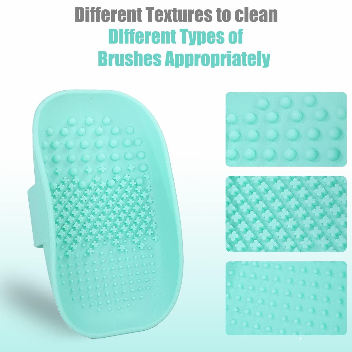 **MobFest® Silicone Makeup Sponge Cleaner Brush - Durable Eyeshadow & Powder Puff Cleaning Tool with Strip Tray - 1 Piece (Blue) | Perfect for Daily Makeup Brush & Beauty Blender Cleaning**