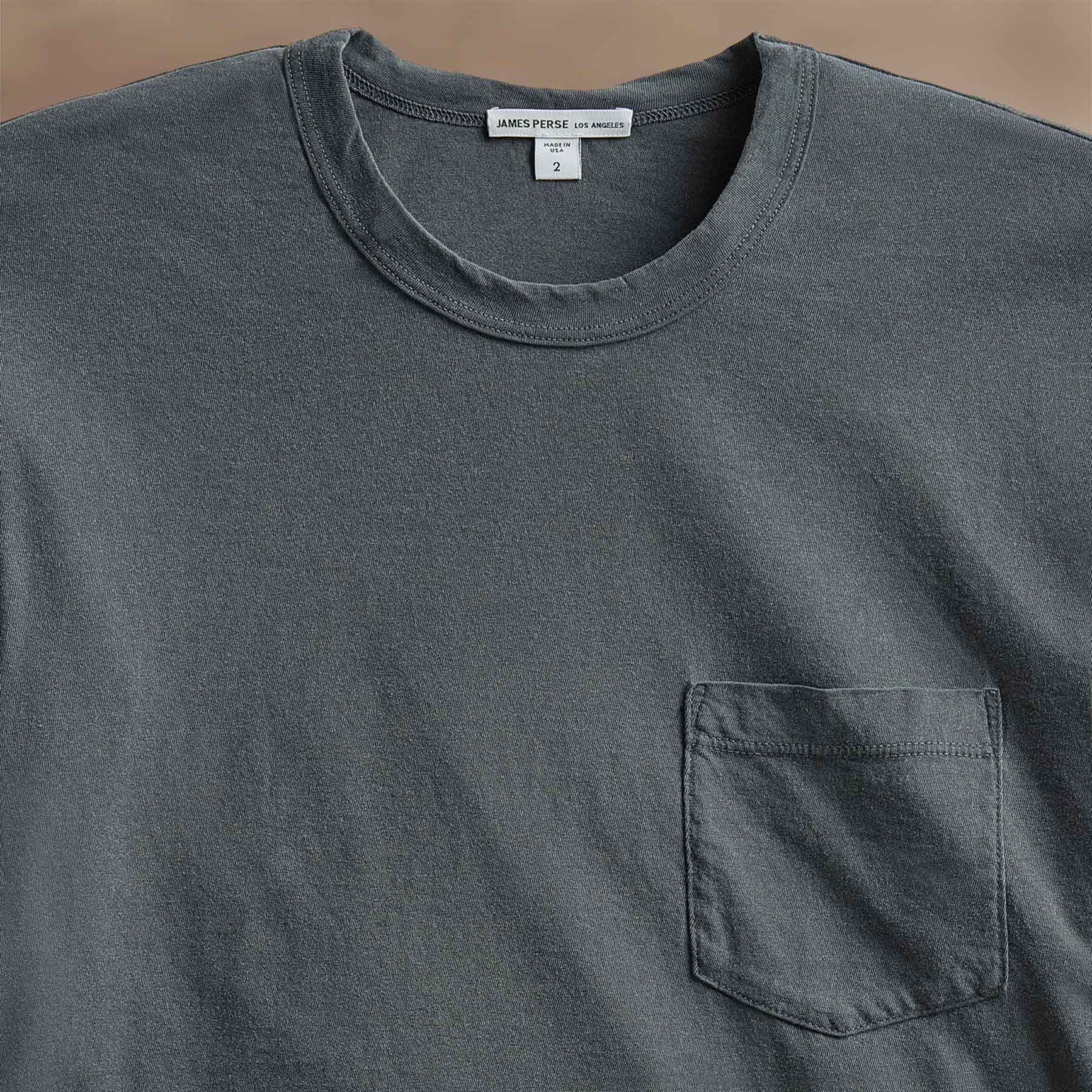 Lightweight Jersey Pocket Tee - Soft Breathable Cotton T-Shirt for Men | Asphalt Grey Casual Wear | Perfect for Gym, Running & Everyday Comfort