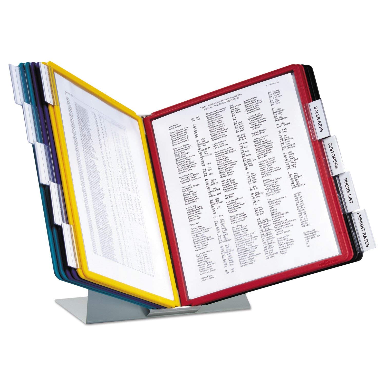 Wholesale CASE of 5 - Durable Vario Desk Reference Systems with Desk Stand & 10 Letter Sleeves - Perfect for Office Organization, Document Management & Workspace Efficiency