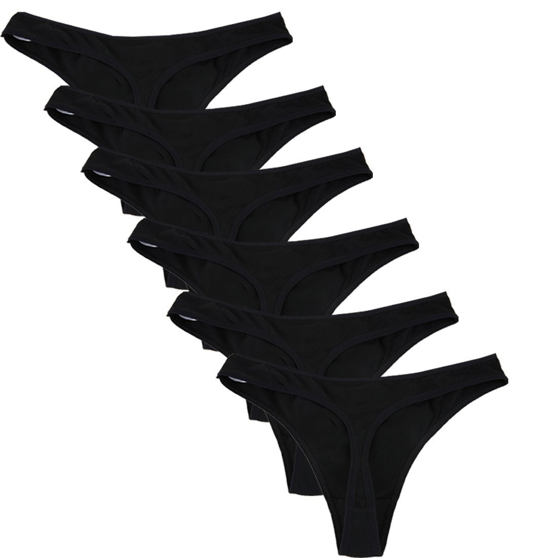 YOYI FASHION Women's Cotton Thong Underwear - Soft Breathable Ladies Panties Multipack (3/5/7 Pack) for Everyday Comfort & Intimate Wear