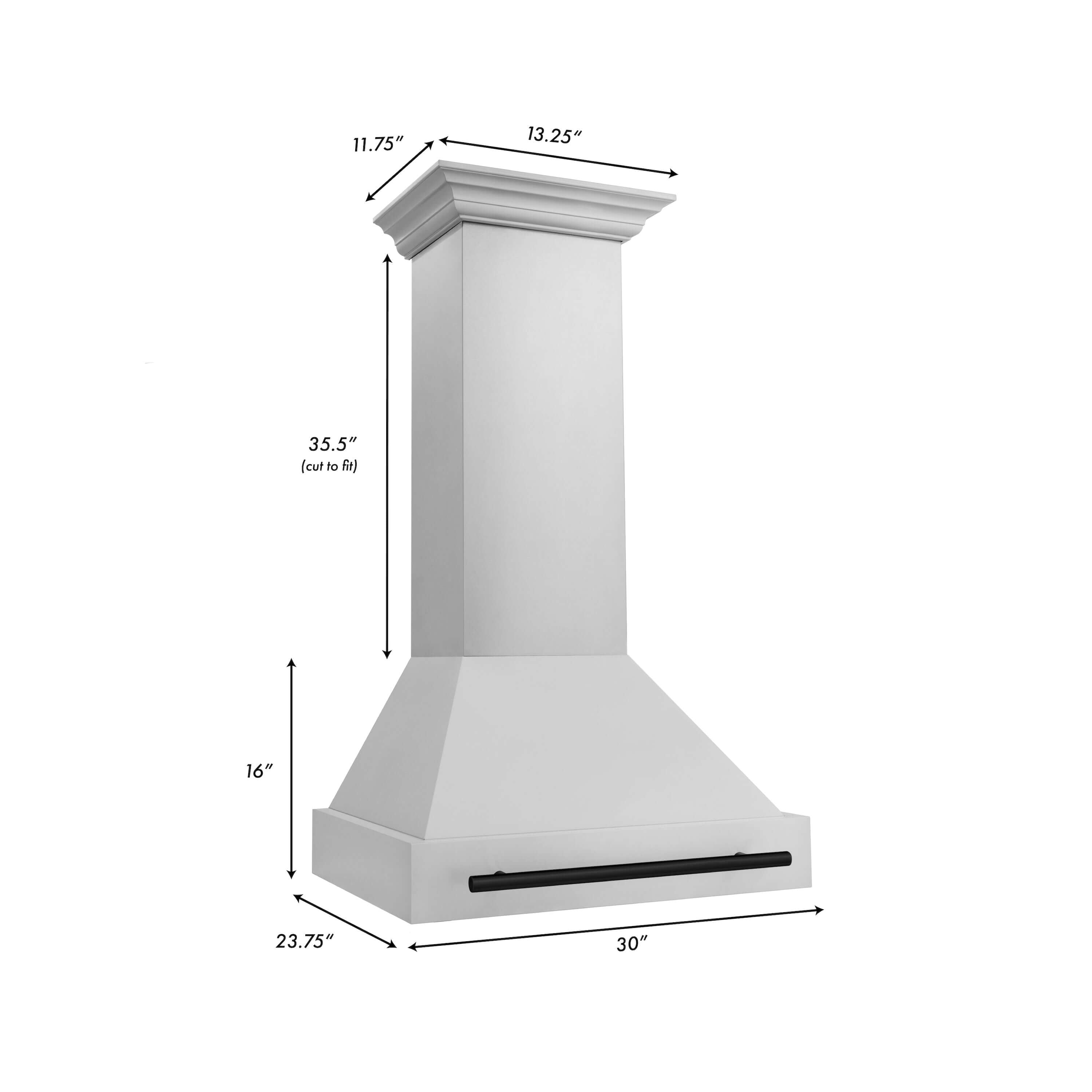 ZLINE Autograph Edition 30 Inch Stainless Steel Range Hood with Stainless Steel Shell & Handle (8654STZ 30) - Professional Kitchen Ventilation for Home Chefs