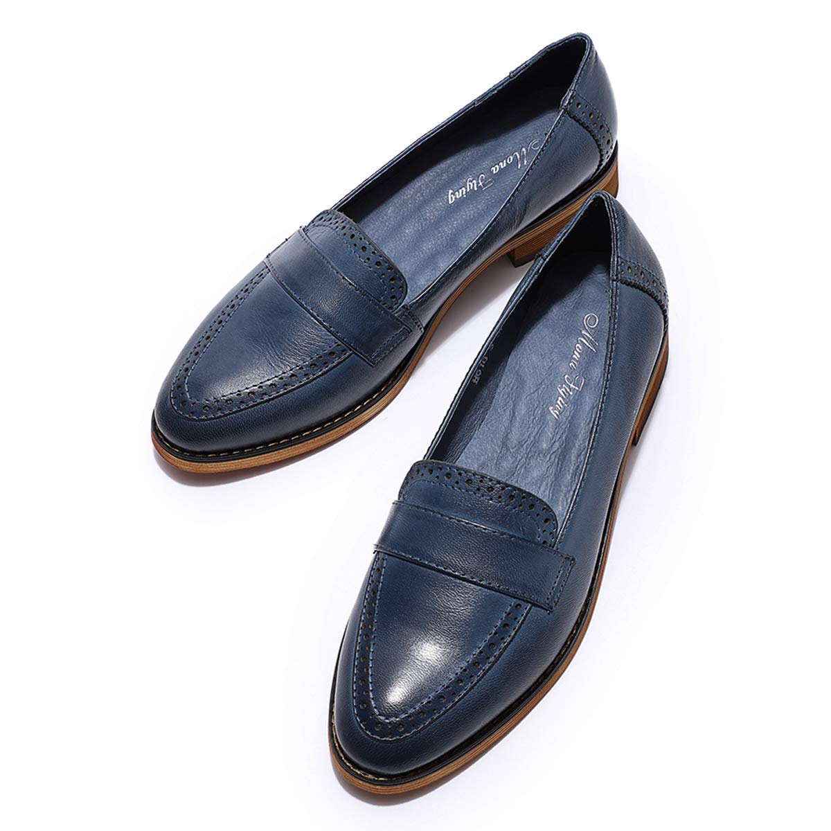 Women's Classic Leather Penny Loafers - Slip On Dress Shoes for Office, Work & Casual Wear | Comfortable & Stylish Flats for Ladies | Perfect for Business, Travel & Everyday Outfits