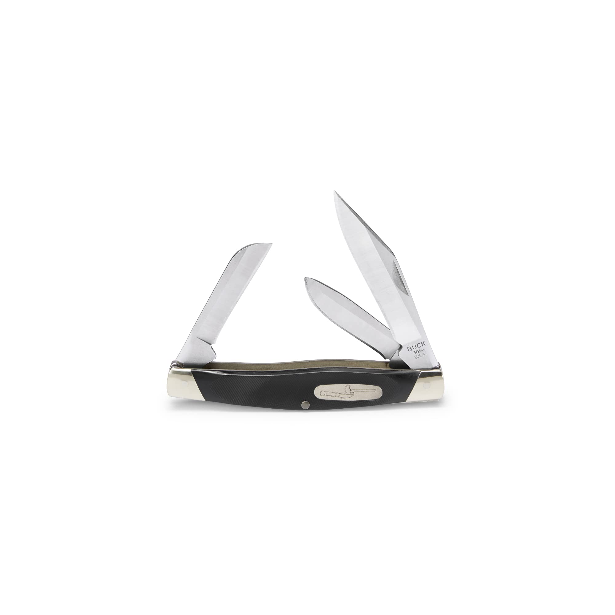 Buck Knives 301 Stockman - 3-Blade Folding Pocket Knife with Stainless Steel Blades | Perfect for Camping, Hiking & Everyday Carry (EDC)