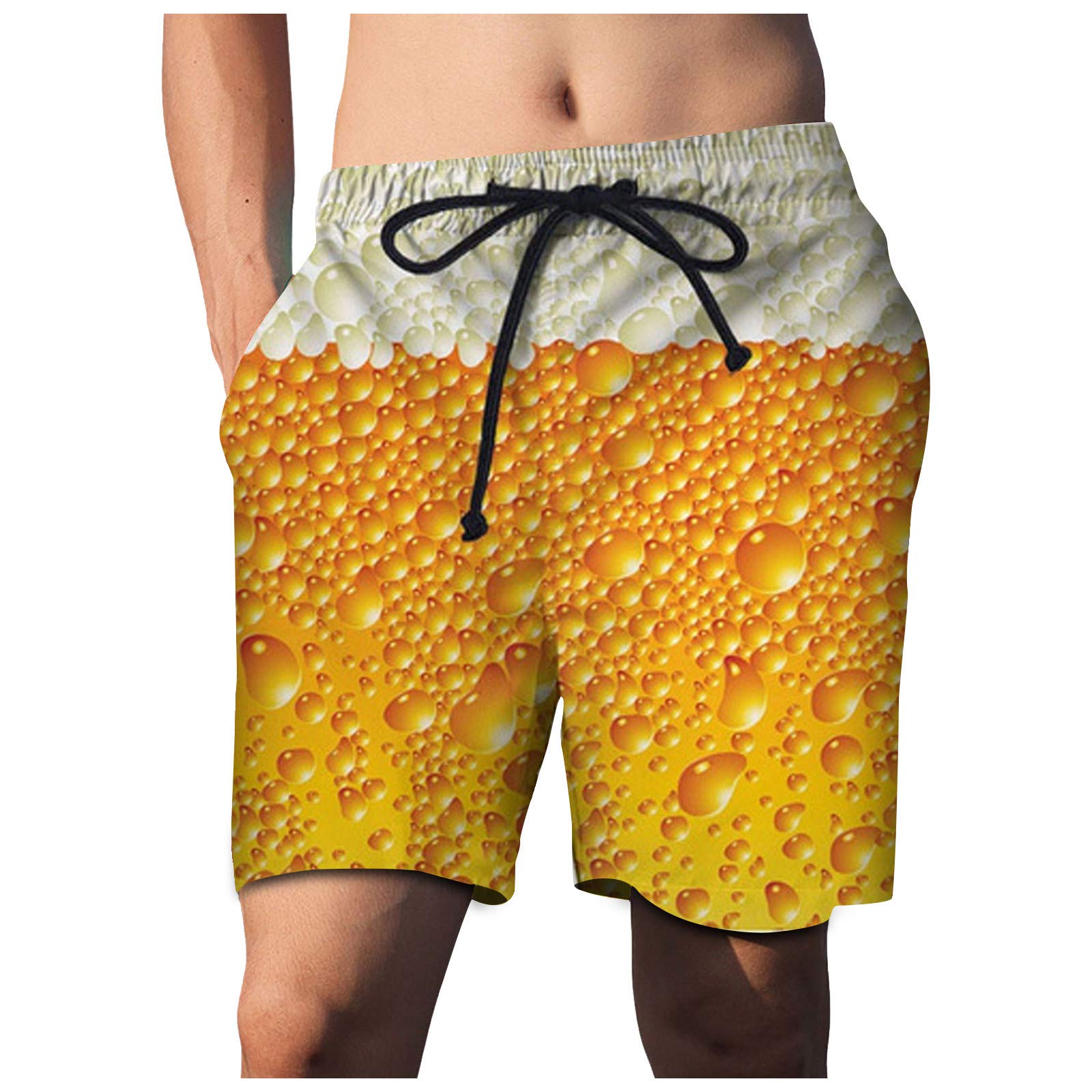 YunZyun Men's Workout Shorts - 3D Printed Food Design Summer & Beach Swim Shorts - Perfect for Gym, Running, Swimming & Vacation Gifts