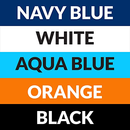 Black + White + Blue + Orange+ Navy (5 Pairs)