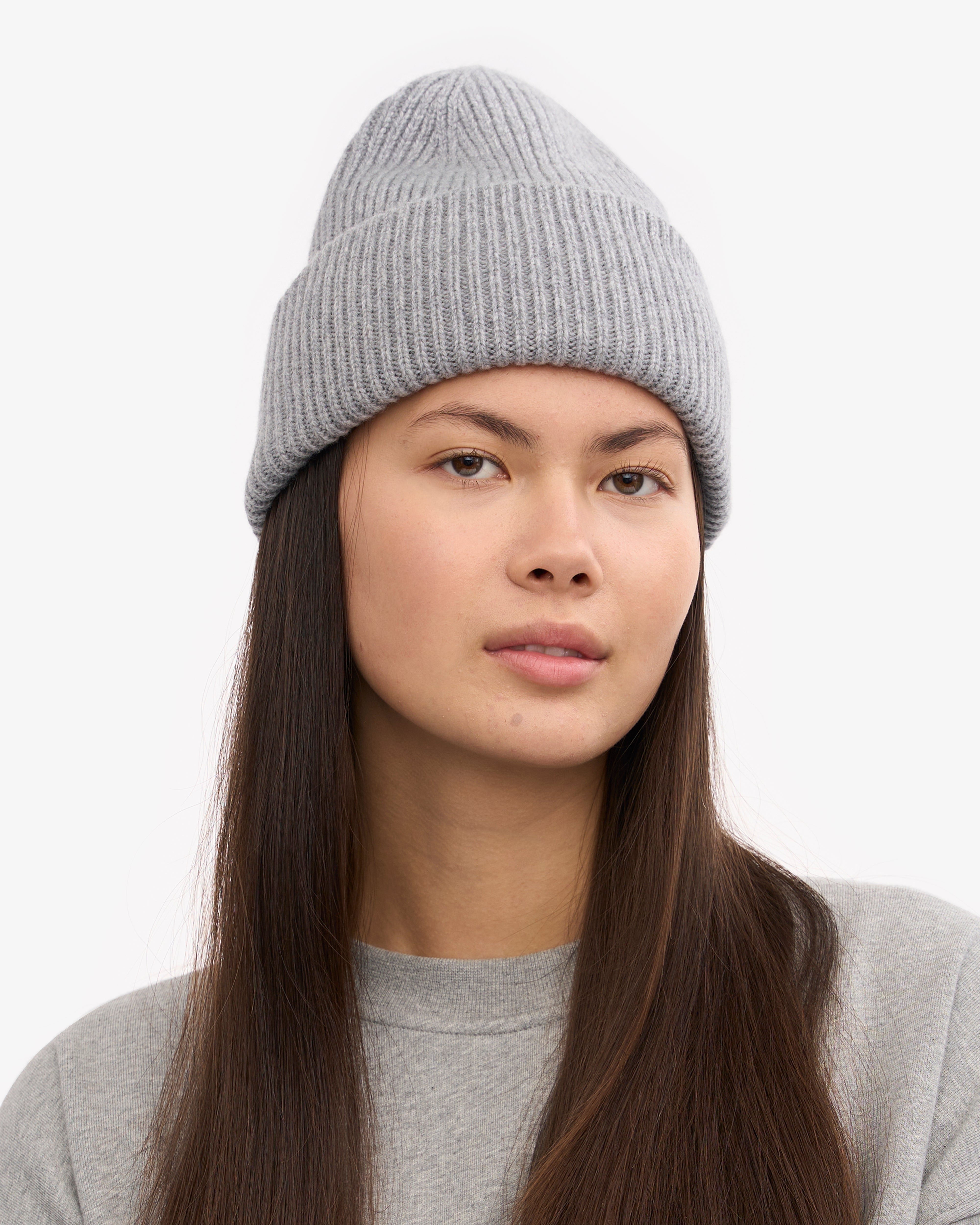Premium Merino Wool Beanie Hat for Men & Women - Soft & Warm Heather Grey Winter Hat for Outdoor Activities, Skiing & Hiking