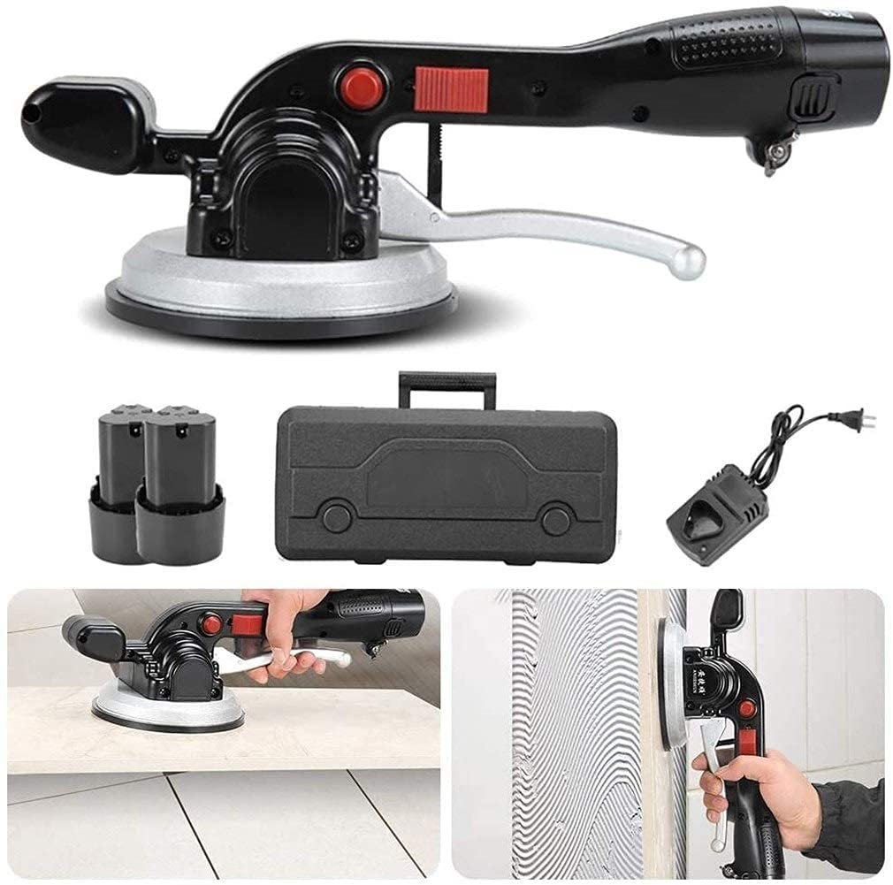 ATAAY Electric Tile Leveling Machine - 30-100cm Ceramic Tile Leveling System with Vibrator Plate & Laying Hammer - 100kg Max Capacity (2xLi-ion Battery) - Perfect for DIY Home Renovation & Professional Tile Installation