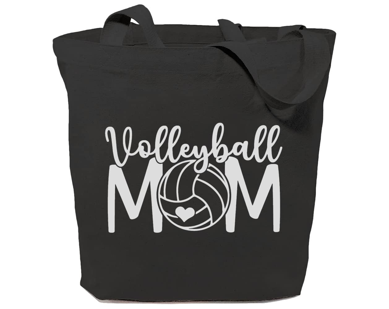 Volleyball Mom Tote Bag - Large Reusable Canvas Grocery & Shopping Bag for Women - Funny Gift Idea for Sports Moms - Perfect for Games, Practice & Everyday Use