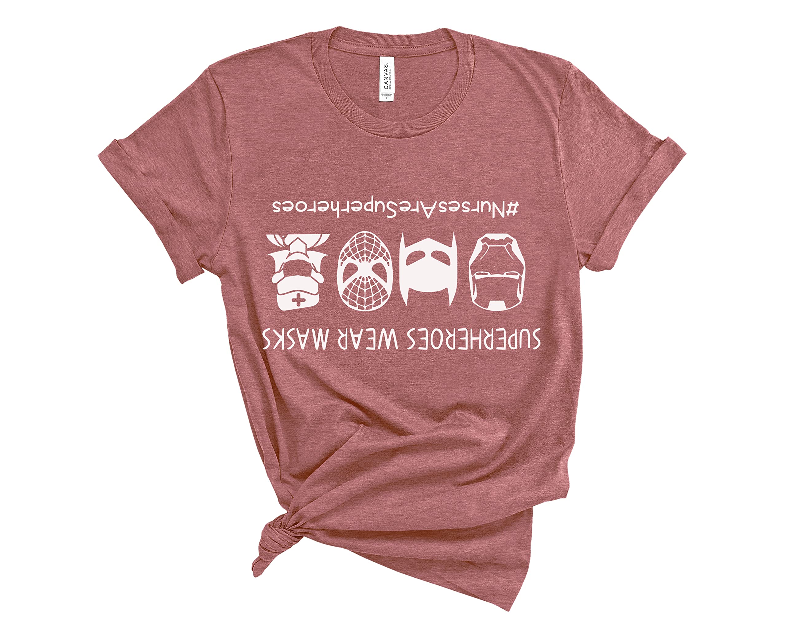Nurses Are Superheroes T-Shirt - Superheroes Wear Masks Tee - Quarantine Heroes Apparel - Comfortable Nurse Shirt for Healthcare Workers - Perfect for Work, Gifts & Everyday Wear