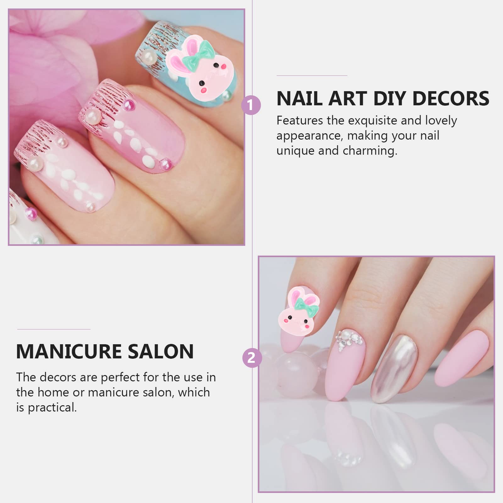 FOMIYES 30Pcs Cute Cartoon Nail Art Decorations Set - DIY Nail Stickers for Manicure, Nail Tips & Nail Art Designs - Perfect for Home Salon, Party Nails & Gift Giving