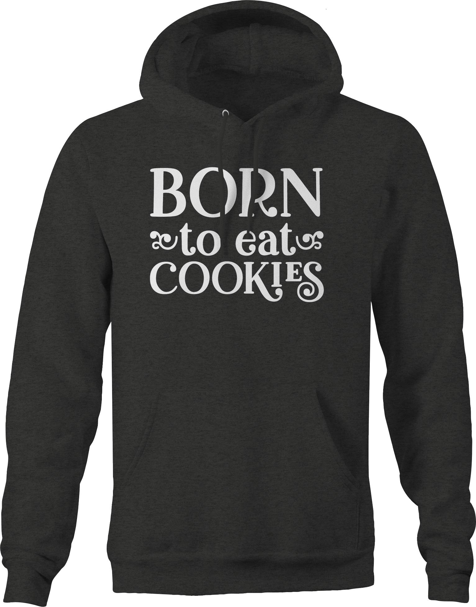 Funny Born to Eat Cookies Scout Fundraising Hoodie for Men - Dark Grey | Perfect for Scout Events, Fundraisers & Casual Wear