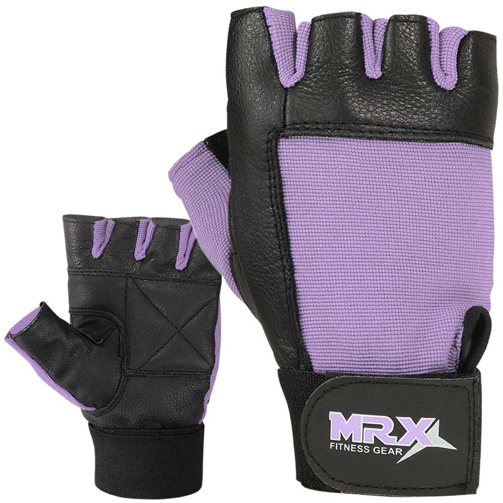 MRX Weight Lifting Gloves for Men & Women - Premium Leather Gym Gloves with Adjustable Wrist Strap - Ideal for CrossFit, Powerlifting & Strength Training