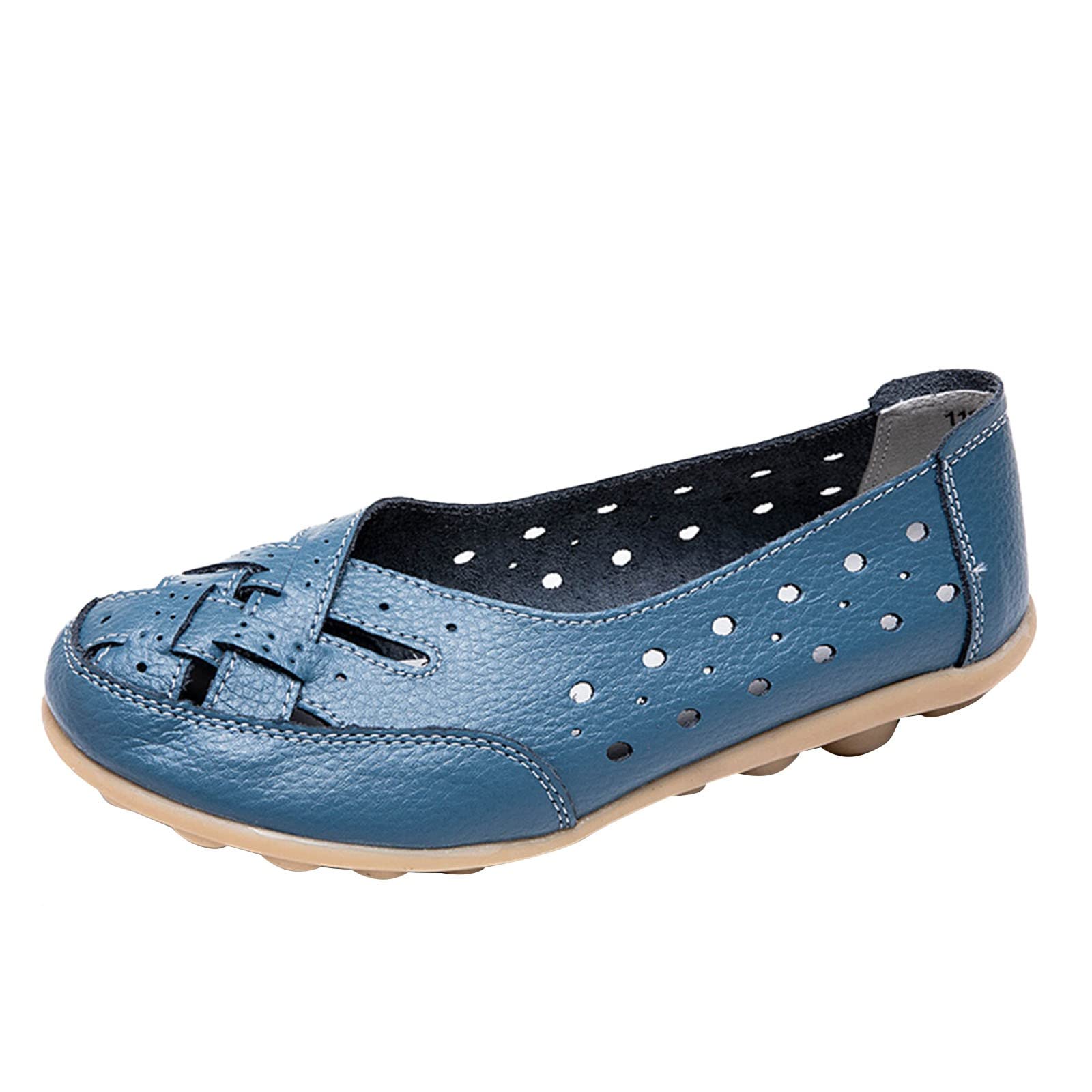 **Women's Comfortable Walking Shoes - Casual Flat Heel Sneakers with Hollow & Solid Design - Perfect for Work, Travel & Everyday Wear**