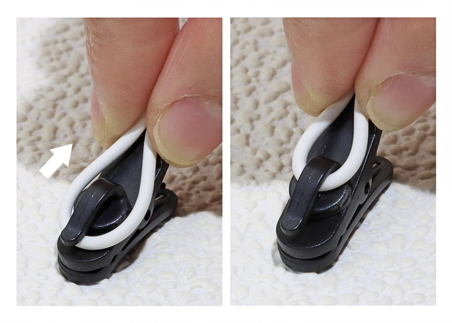 1 Inch Mini Skater Plastic Rotating Earphone Clips - Secure Earbud Cables & Headphone Wires to Shirt - Pack of 8 Black - Perfect for Running, Gym Workouts & Daily Commute