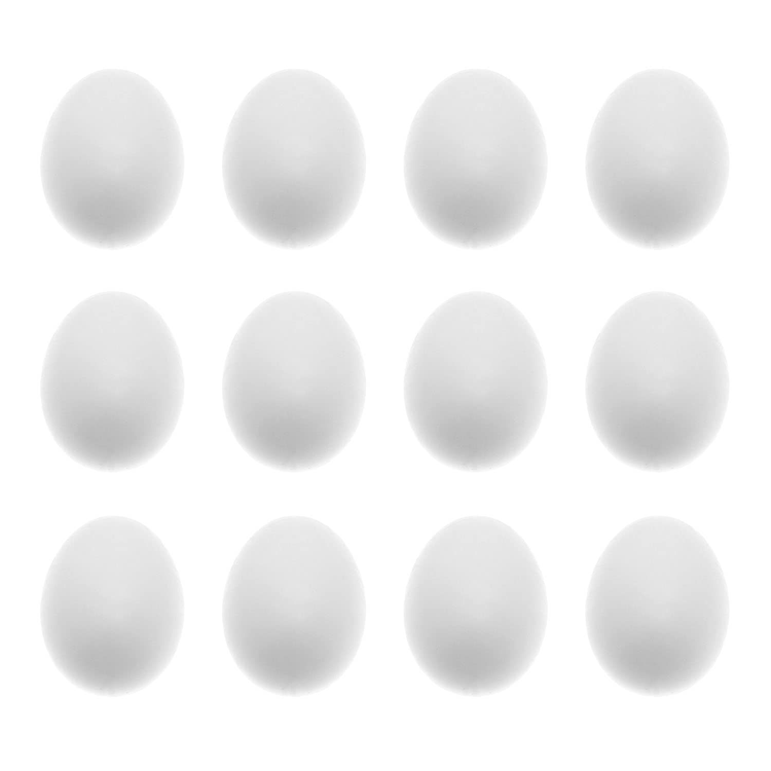 Maxmoral 12pcs Plastic Fake Pigeon Eggs - Solid Decoy Eggs for Hatching & Breeding Supplies - Perfect for Pigeon Nesting, Training, and Egg Replacement Scenarios