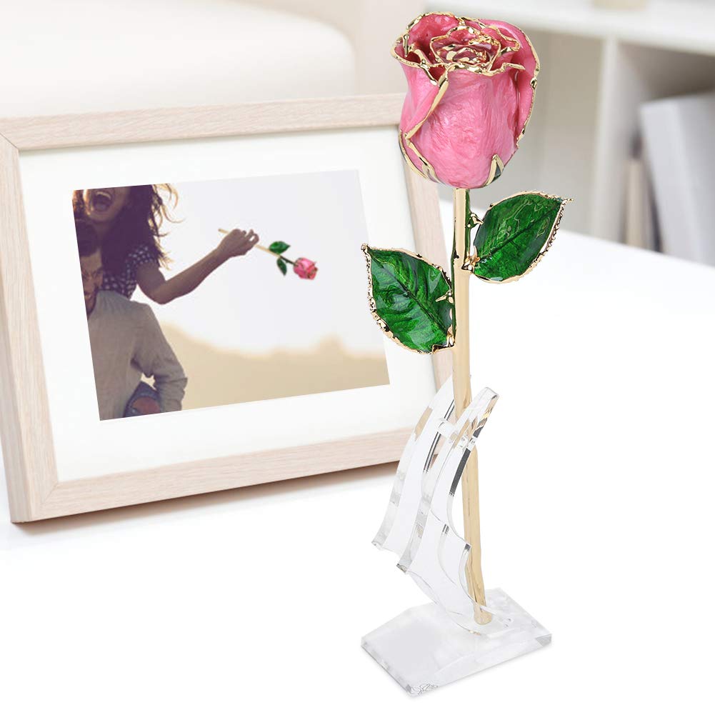 24K Gold Dipped Real Preserved Rose - Eternal Flower Gift for Women, Wife, Mom, Grandma | Perfect for Valentine's Day, Anniversary, Christmas | Romantic Home Decor & Special Occasion Present