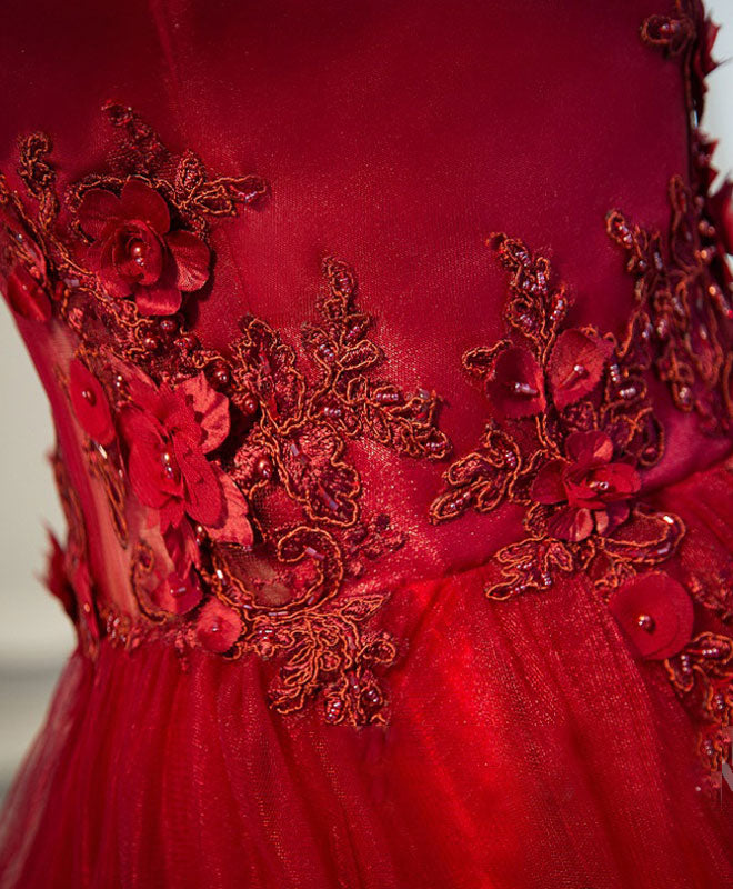 Elegant Burgundy Lace Tulle Long Prom Dress | Off Shoulder Evening Gown for Women | Perfect for Homecoming, Formal Dances & Special Occasions