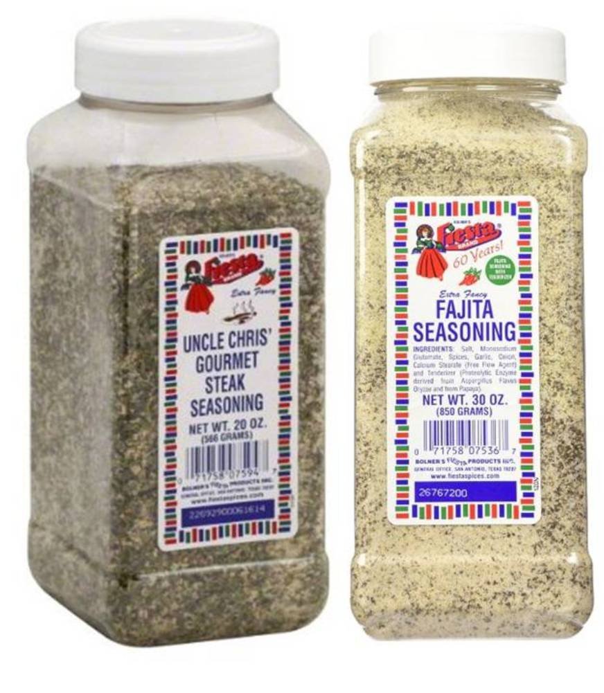 Bolner's Fiesta Uncle Chris Steak & Fajita Seasoning Bundle - 20-30 Oz Each | Premium Meat Rub & Marinade for Grilling, BBQ & Mexican Dishes