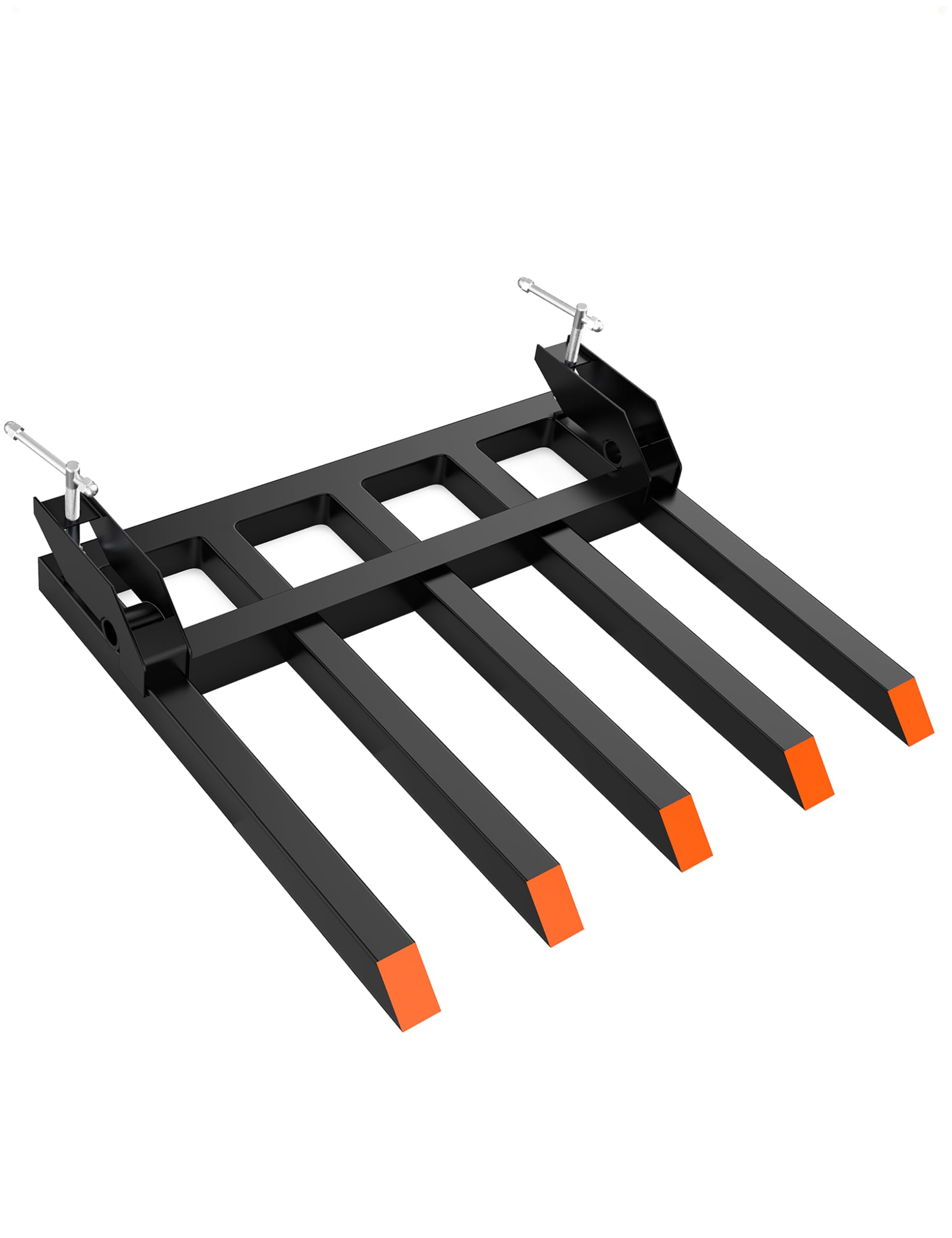 Heavy Duty 2500lbs Clamp-On Pallet Forks with 5 Tines for 48