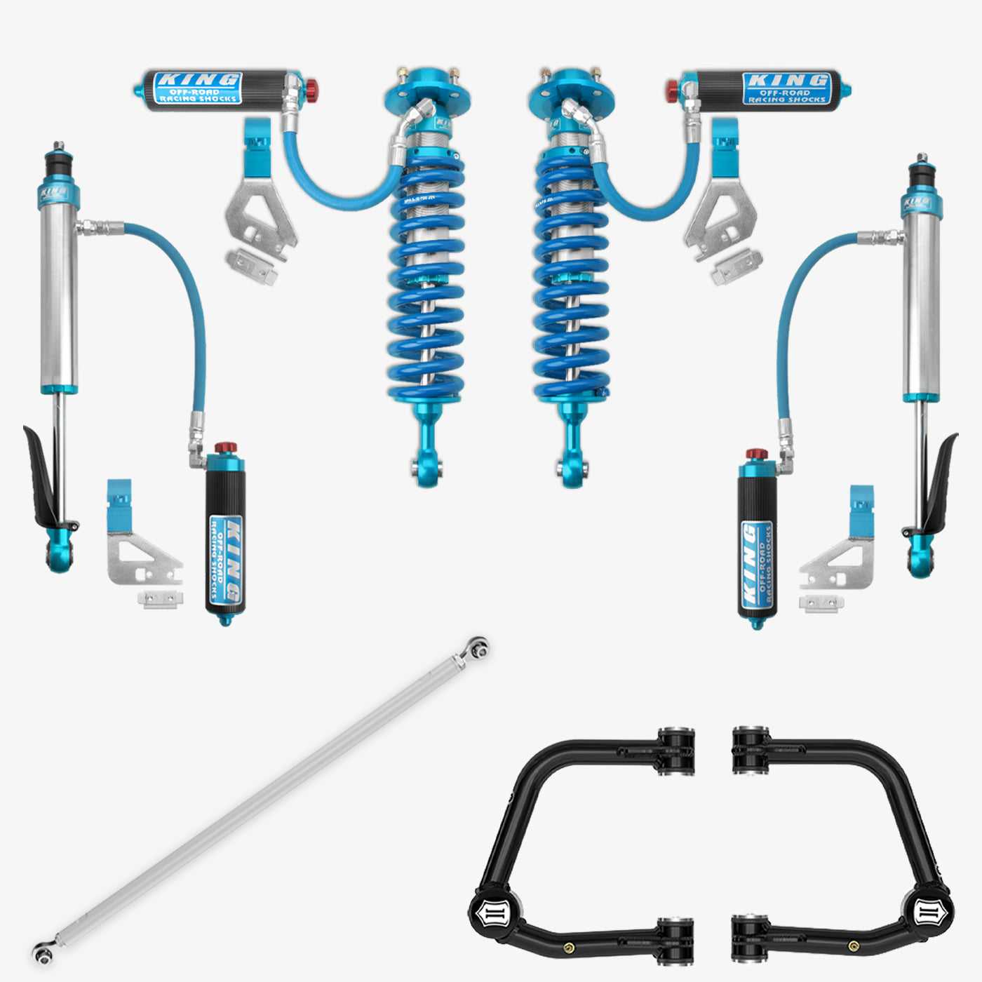 Toyota Tundra King 2.5 RR Coilovers & Rear Shocks with Upper Arms & Trailing Arm Combo Kit for 2022-2025 Models - Off-Road Suspension Upgrade for Enhanced Performance & Durability