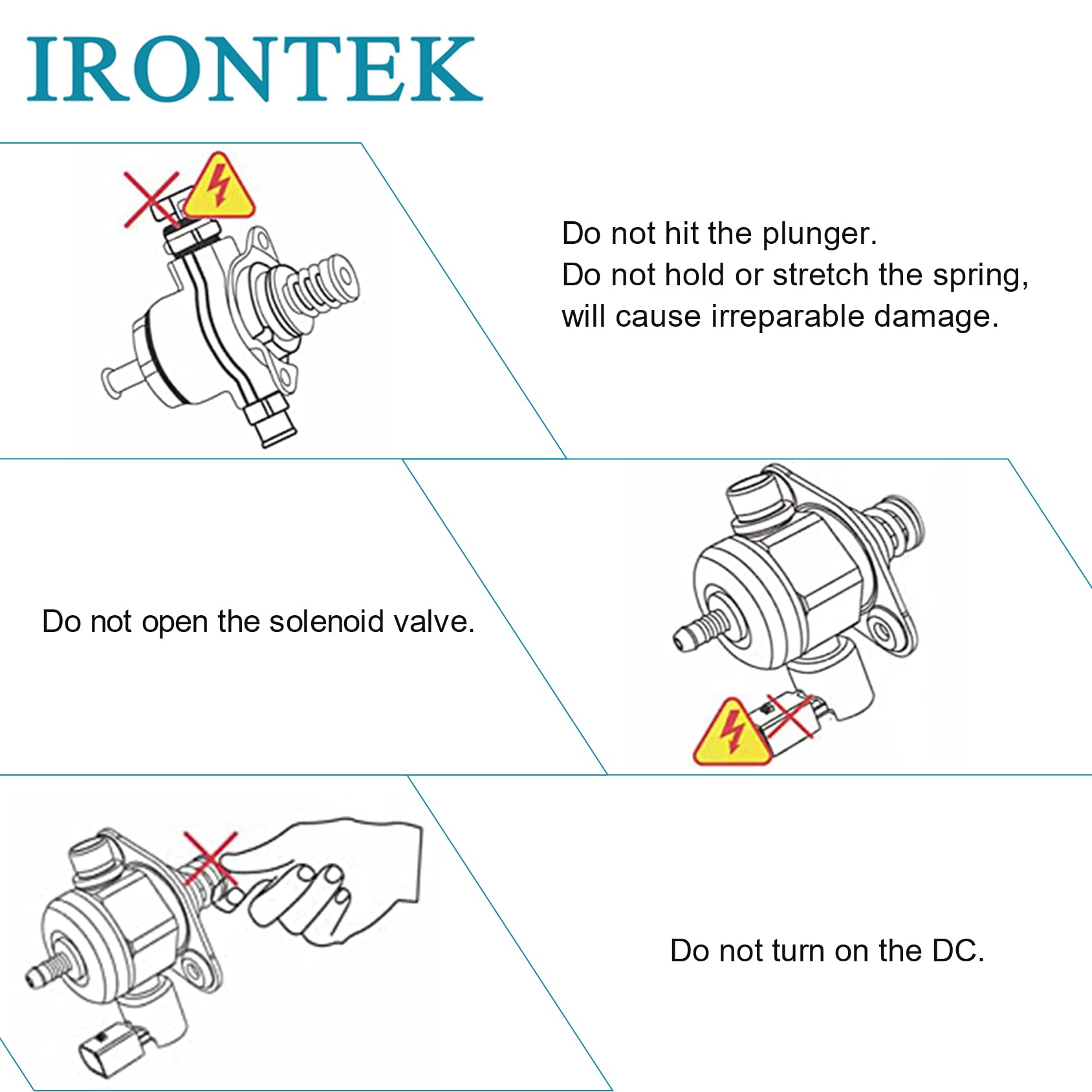 IRONTEK High Pressure Fuel Pump 03H127025M Compatible with 2007-2008 & 2012-2014 Volkswagen Passat - Reliable Engine Performance for Smooth Driving