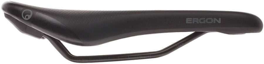 Ergon SM Comp Saddle Steel Stealth Bike Saddle - Medium/Large Size, Synthetic Cut-Out Design for Men - Perfect for Road Cycling, Mountain Biking & Long-Distance Rides