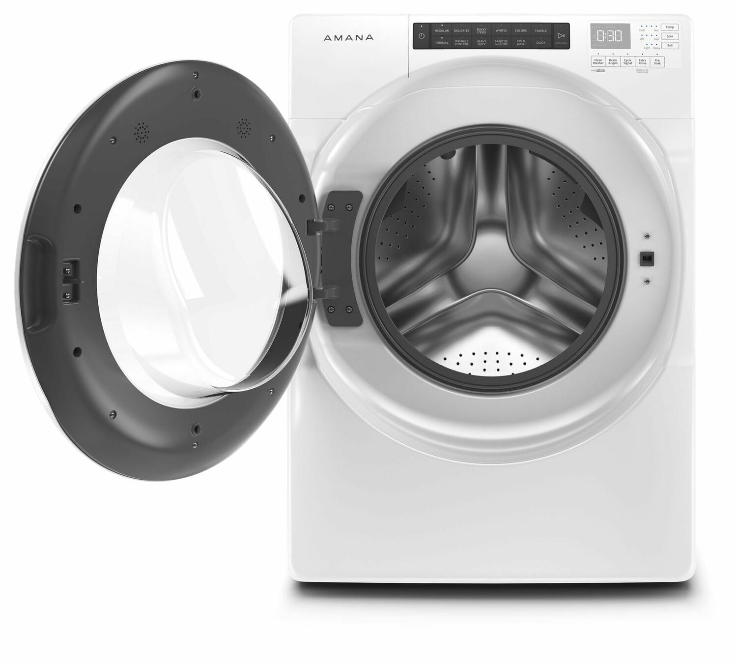 Amana NFW5800HW 4.3 Cu. Ft. Large Capacity Front Load Washer - White | Energy Efficient Laundry Machine for Apartments & Small Homes
