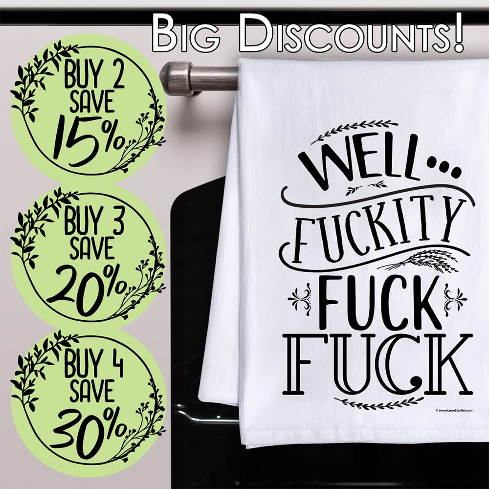 Funny Kitchen Towels with Sayings - Decorative Dish Towels for Housewarming Gifts, Cute Multi-Use Kitchen Towels - Perfect Funny Gifts for Women - Great for Cooking, Cleaning & Home Decor