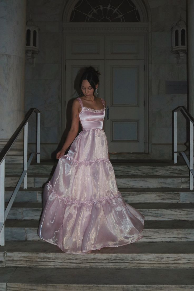 Elegant A-Line Pink Long Prom Dress for Women - Formal Evening Gown with Flowy Skirt (Style J5010) | Perfect for Homecoming, Wedding Guest, and Black Tie Events