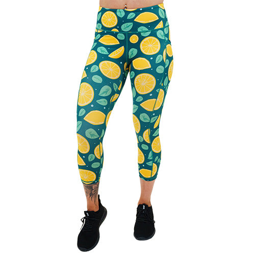 High Waist Sour Power Leggings for Women - Soft Yoga Pants with Pockets, Tummy Control & 4-Way Stretch - Perfect for Workout, Running, Gym & Lounge Wear