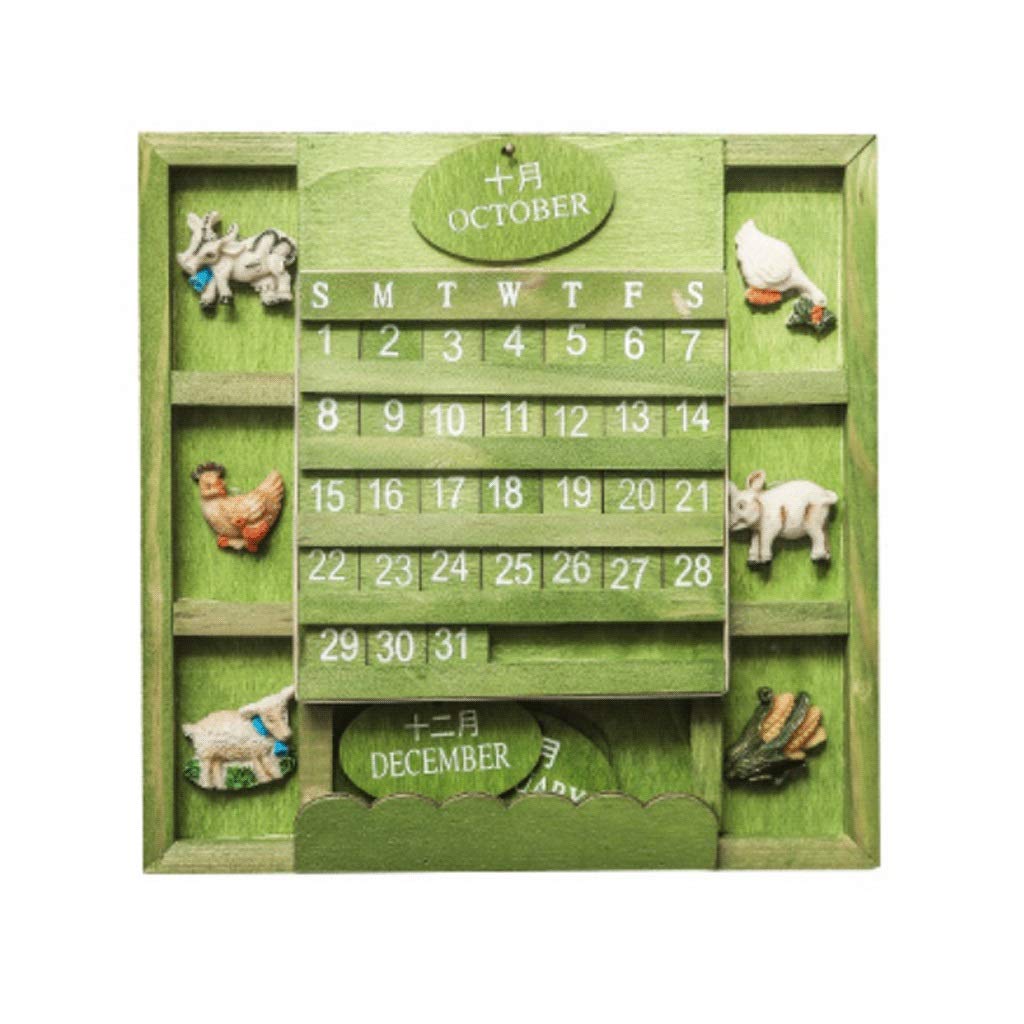 Vintage Wooden Perpetual Desk Calendar - Adjustable DIY Cubes for Yearly Planning, Shabby Chic Home Office Decor - Perfect Gift for Organizing Schedules & Enhancing Productivity in Workspaces