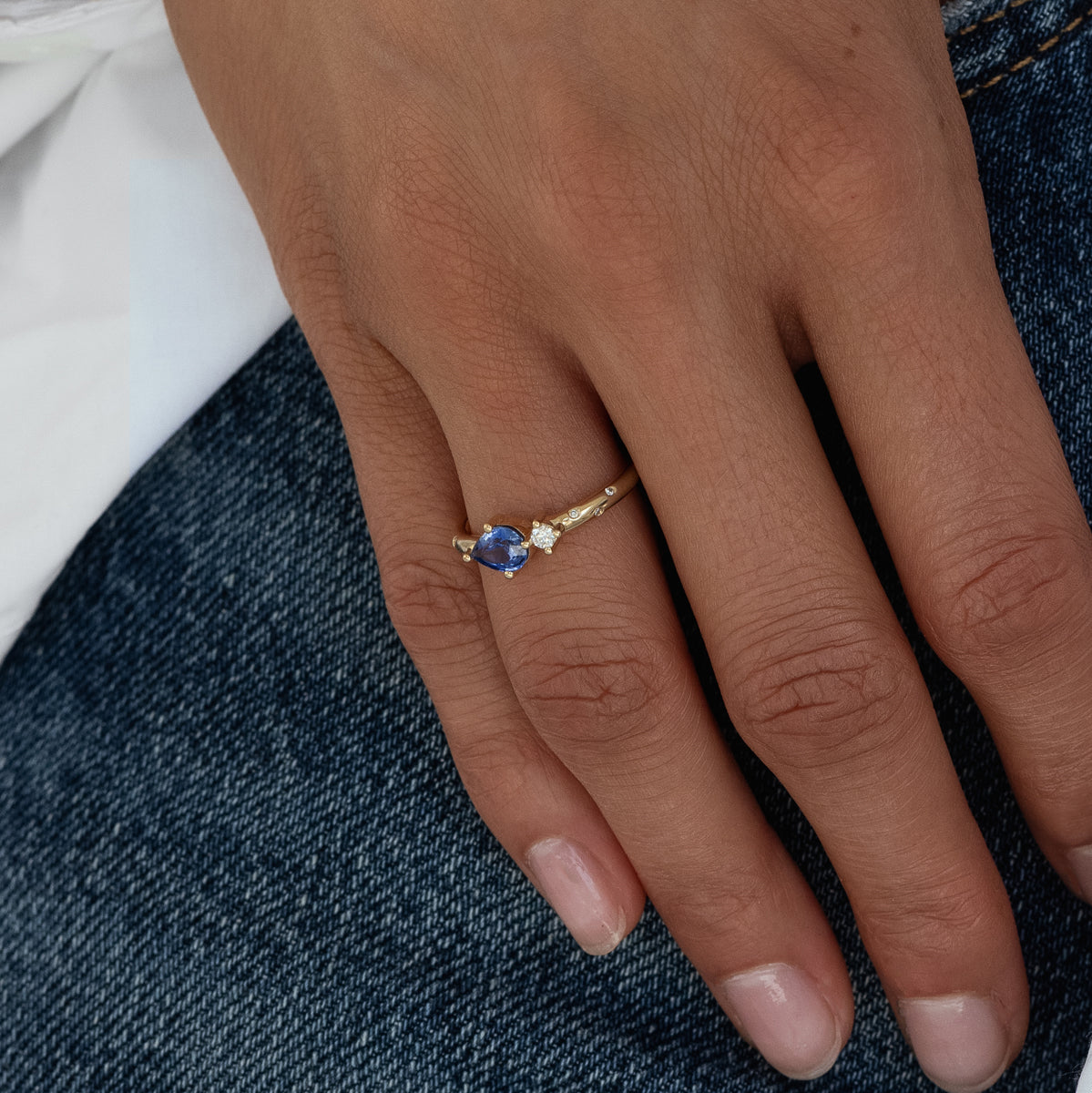 Midnight Blue Sapphire Ring for Women - Elegant Sterling Silver Jewelry Gift for Birthday, Anniversary & Valentine's Day - Perfect for Evening Parties, Date Nights & Special Occasions