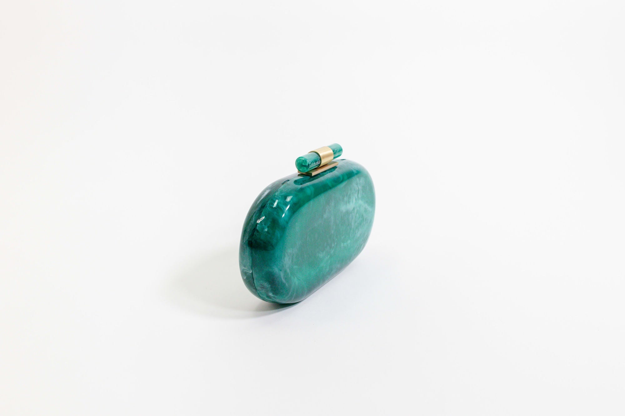 Ethereal Capsule Clutch Jade Green - Elegant Evening Bag for Women | Perfect for Weddings, Parties & Special Occasions