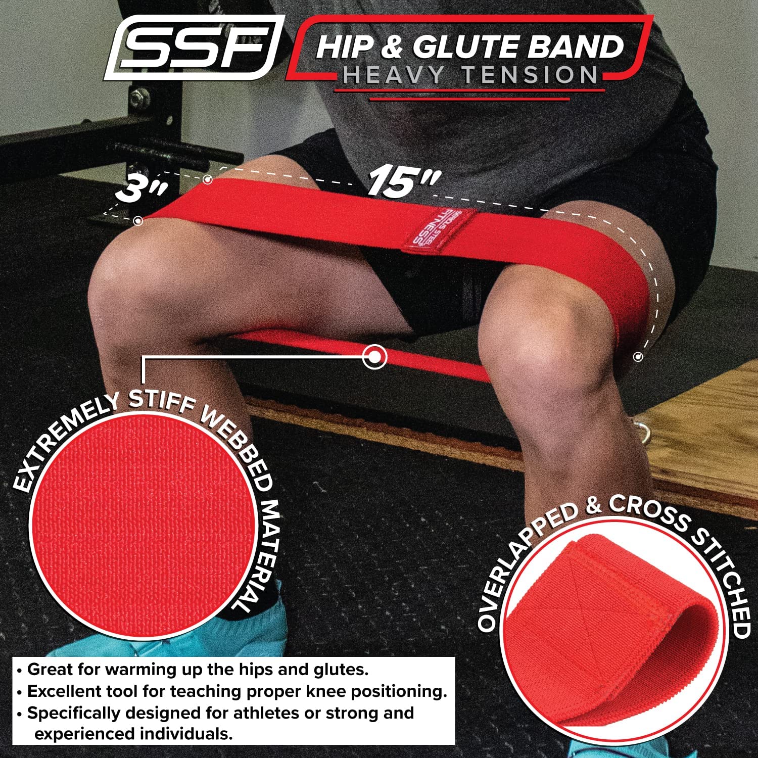 Hip & Glute Activation Band - Resistance Loop for Strength Training, Physical Therapy & Workouts - Perfect for Home Gym, Yoga & Fitness Enthusiasts