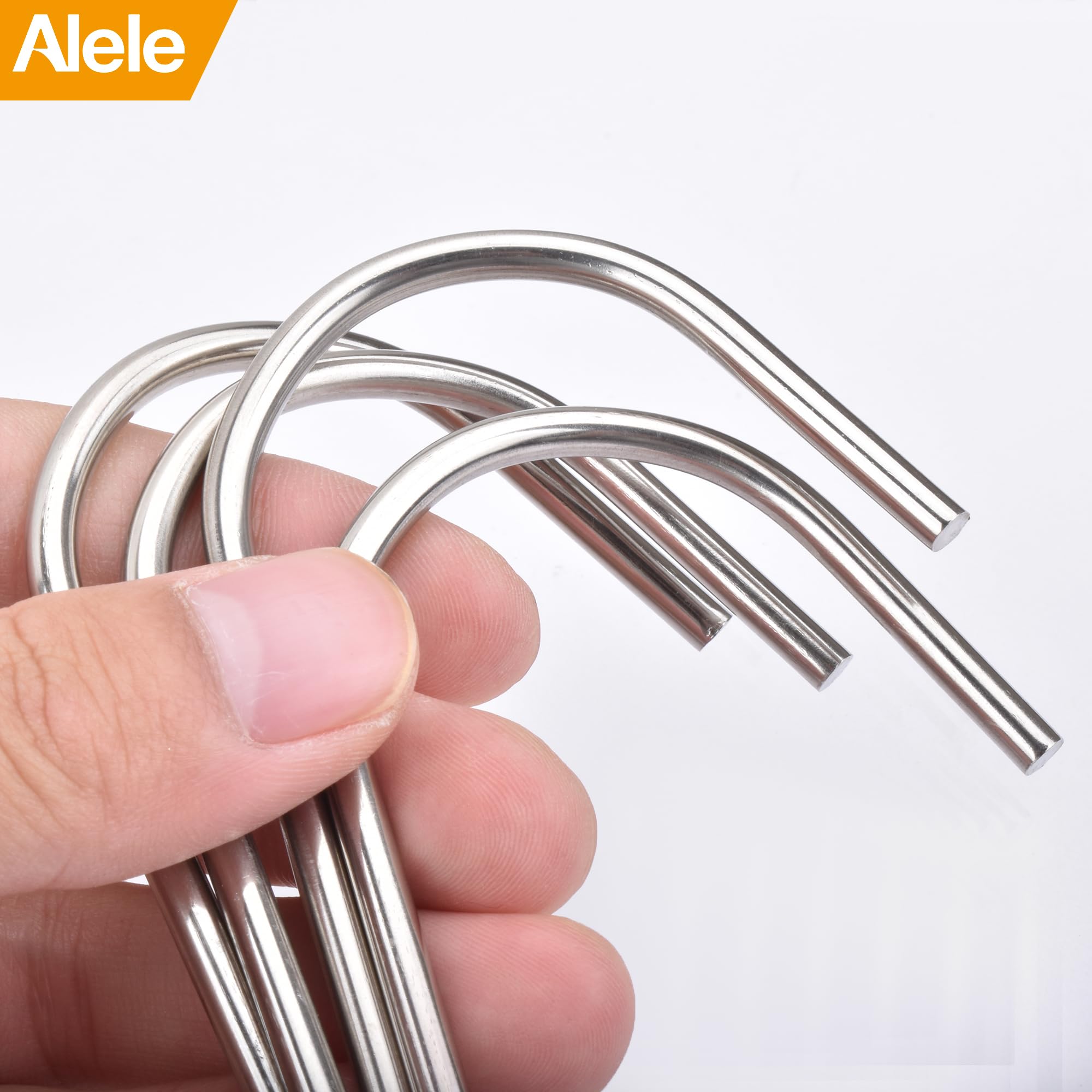 20 Pack Stainless Steel Meat Hooks - 6 Inch Butcher Hooks for Poultry Processing, Smoking, Drying, BBQ & Sausage Making - Heavy Duty 4mm Hanging Hooks for Commercial Kitchens & Home Use