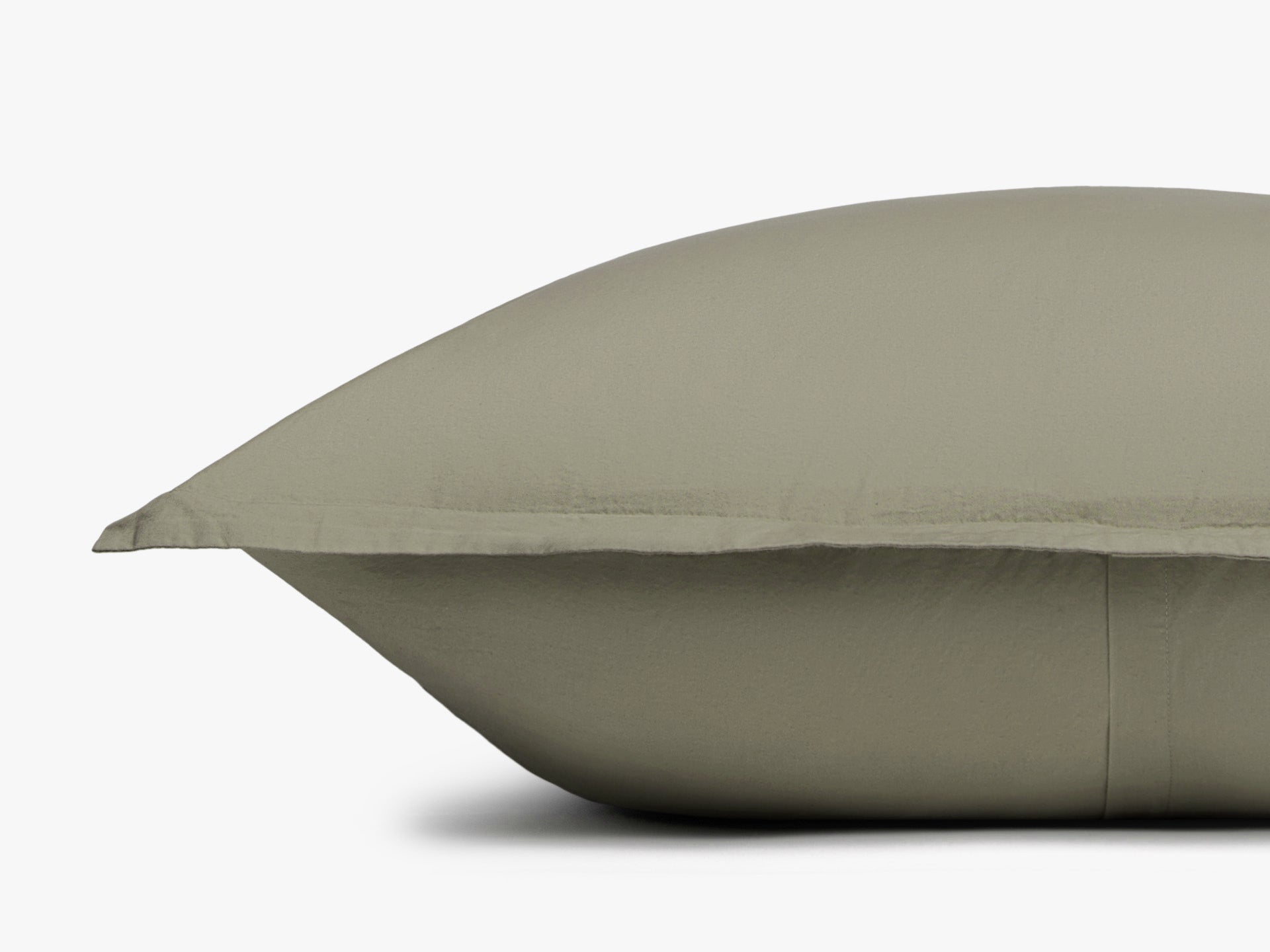Premium Brushed Cotton Euro Sham Pillowcase - Soft & Breathable Moss Green Bedding for Standard Size Pillows - Perfect for Master Bedroom, Guest Room & Cozy Home Decor