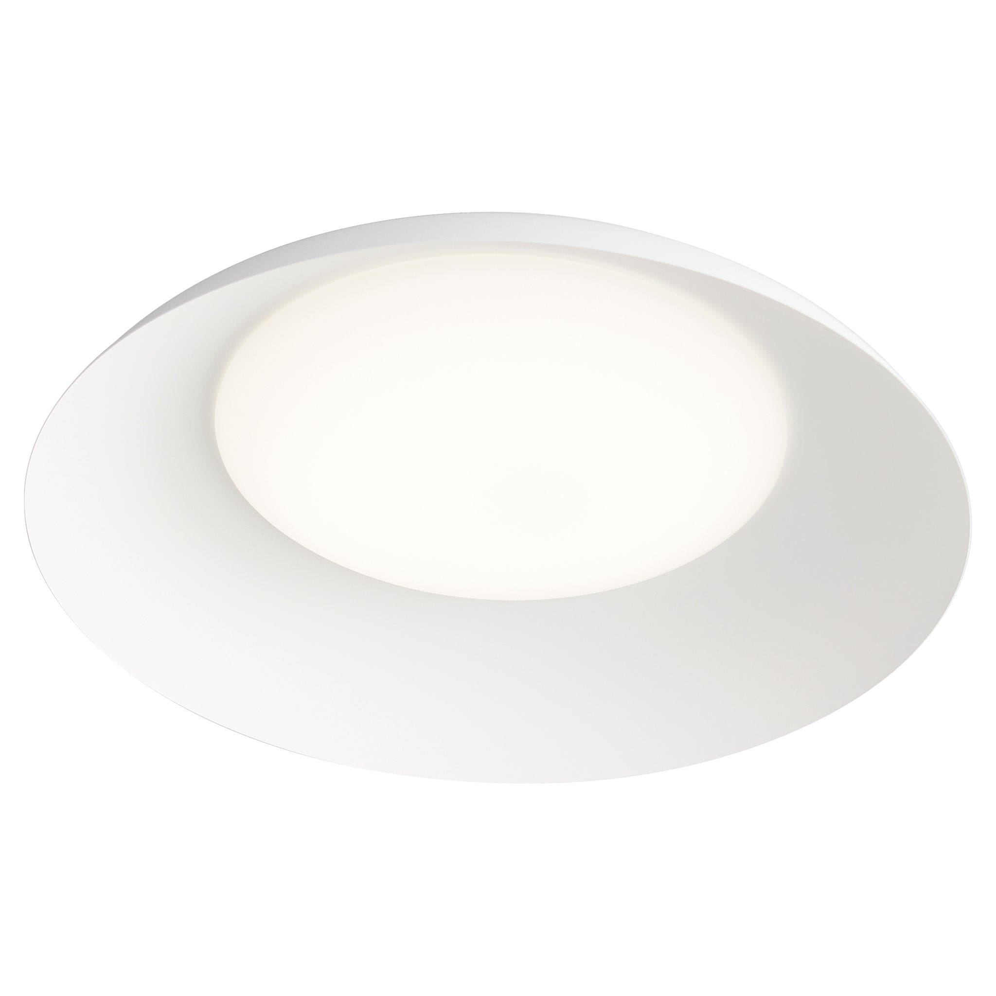 Oxygen Bongo 3 679 6 Flush Ceiling Mount 20 Inch Modern White Light Fixture - Perfect for Living Room, Bedroom & Kitchen Lighting