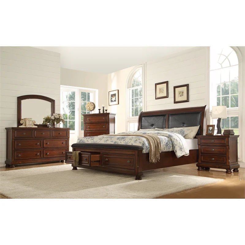 Austin Collection Platform Bed Frame - Modern Minimalist Wooden Bed with Headboard - Perfect for Small Spaces, Apartments & Guest Rooms