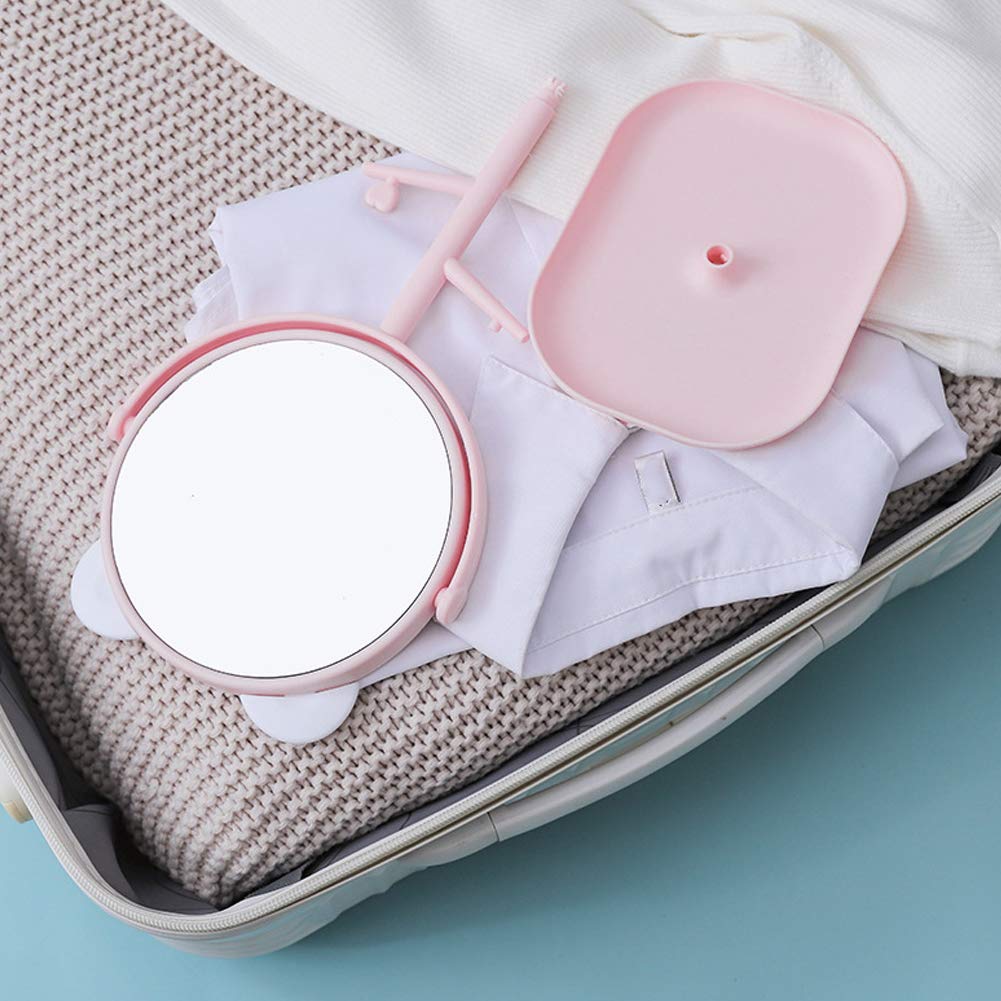 Cute Mickey Ear White Cosmetic Mirror - HD Fashionable Makeup Mirror for Women & Girls | Perfect for Home Vanity, Travel, and Gift Giving