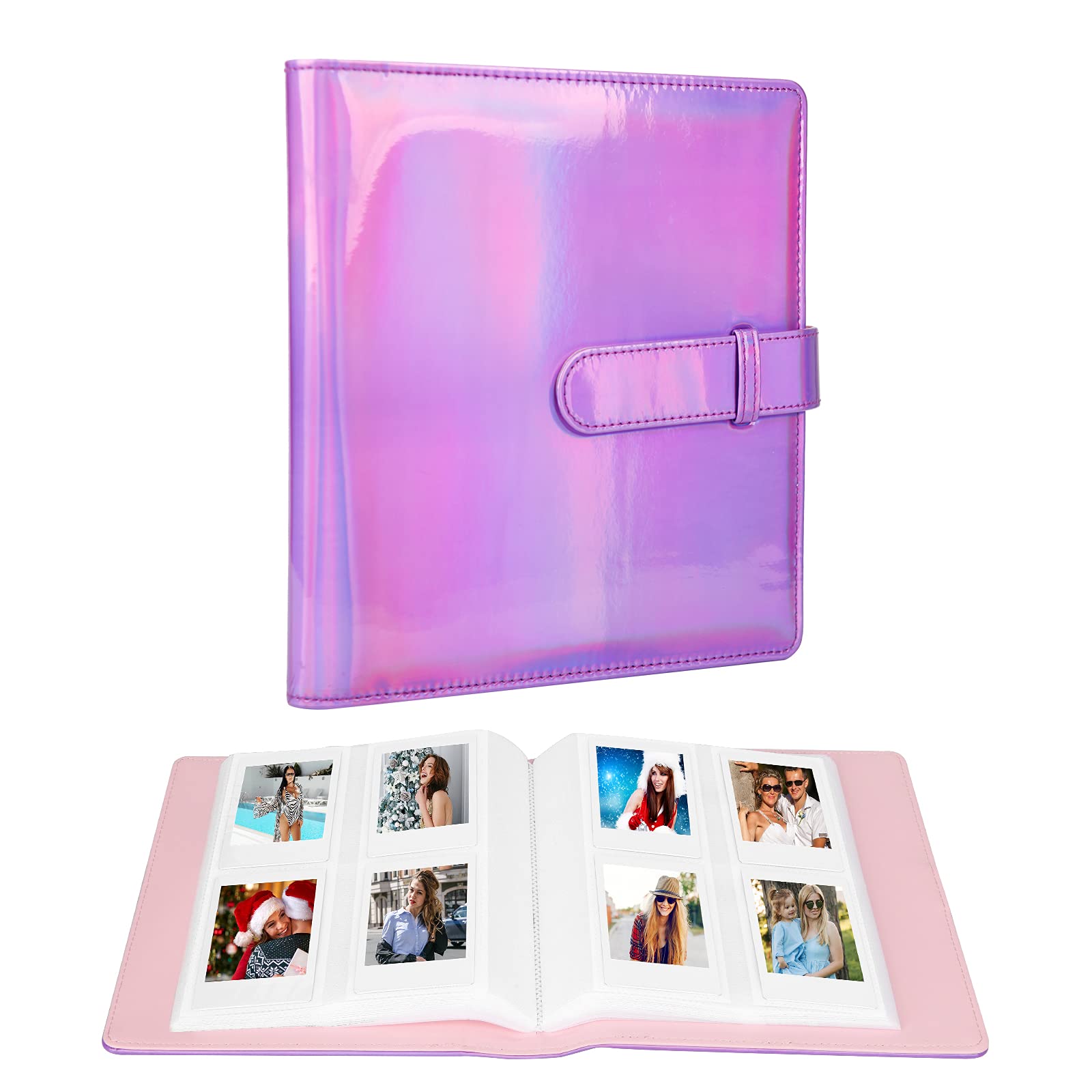 256-Pocket Mini Photo Album for Fujifilm Instax Mini 12/11/9/40/99/90/8/7/Evo/LiPlay - Compatible with Polaroid Snap/PIC-300/Z2300 Cameras & Zip Instant Printer - Holds Kodak 2x3 Instant Photos - Magic Purple - Perfect for Travel, Parties, and Memory Keeping