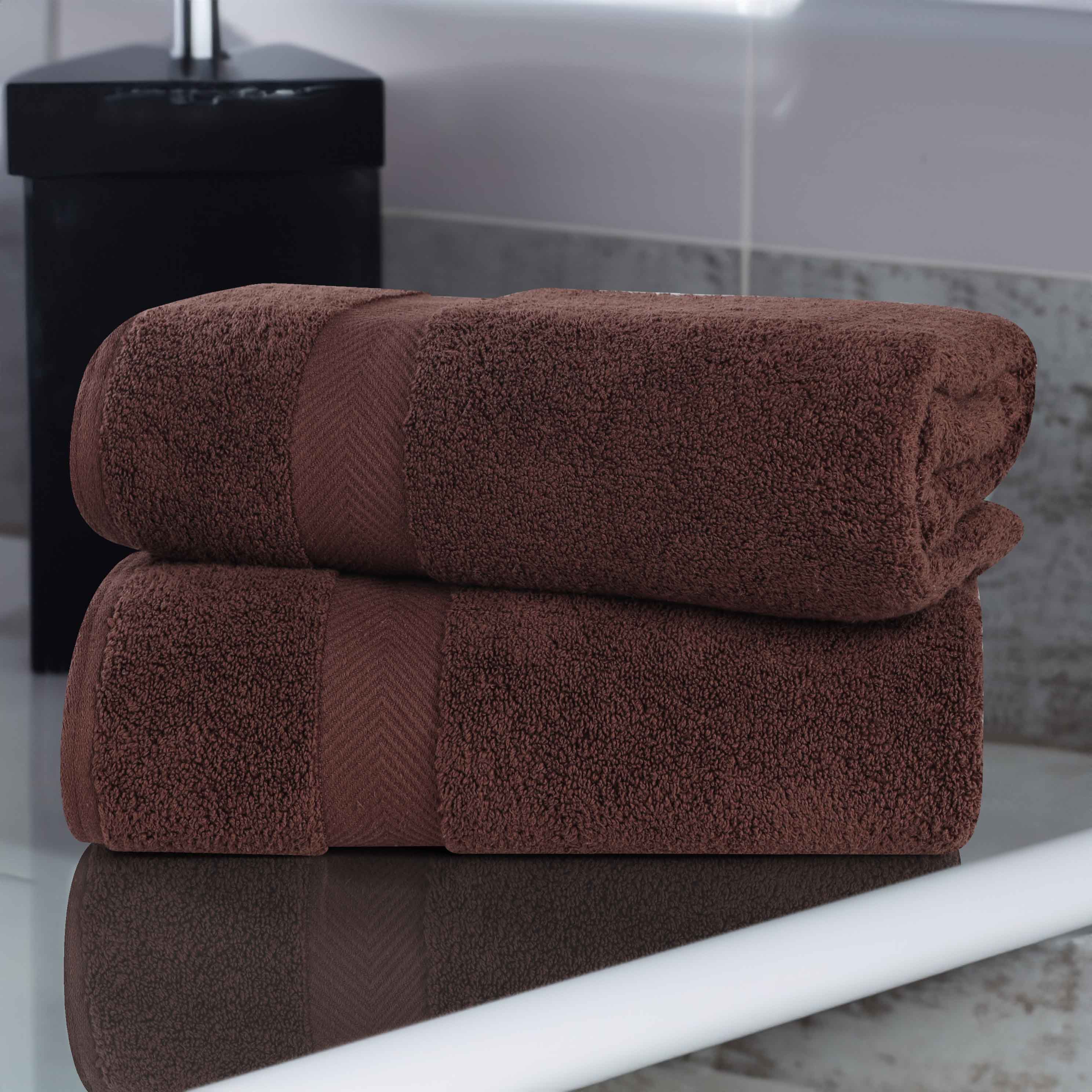 Premium Cotton Zero Twist 2-Piece Bath Sheet Towel Set - Ultra Soft & Absorbent for Spa, Bathroom & Beach Use
