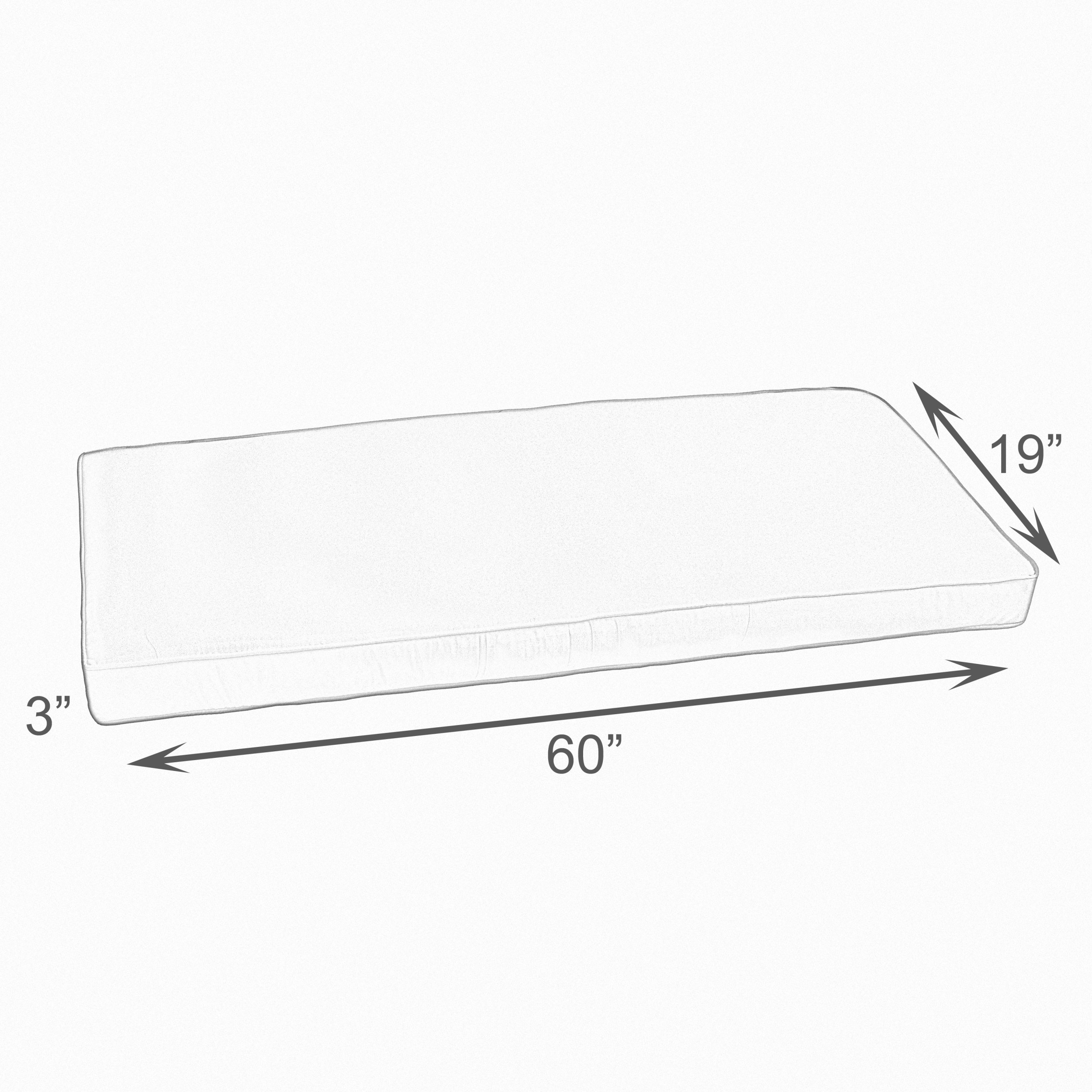 Sorra Home Sunbrella Corded Bench Cushion - 60