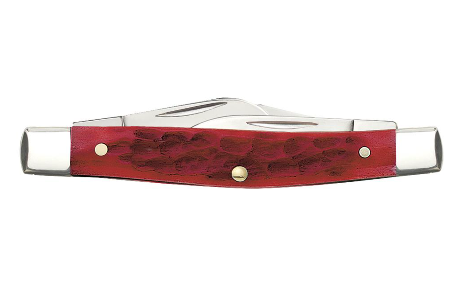 Chrome Vanadium Medium Stockman Pocket Knife - Dark Red Bone Case with Sloped Bolster & Jigged Handle (06981) | Perfect for Everyday Carry, Camping & Outdoor Adventures
